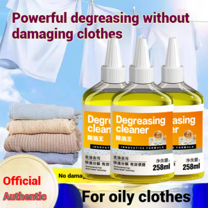 Oil King Enzyme Degreaser - Instant Stain Remover for Clothes | Powerful Formula for Grease Food & Makeup Stains | Safe for Colors & Fabrics (Ready Stock)