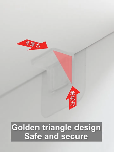 Shelf Support Bracket Adhesive Shelves Load-Bearing Cabinet Floor Support Clips No Drilling Invisible Wall Bracket Rak Dinding 隔板支架托