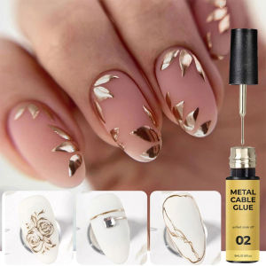 3/6Pcs Metallic Painting Liner Nail Gel Polish Gold/Silver/Rose Gold Chrome Mirror Effect Nail Gel Semi Permanent UV LED Vanrish