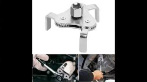 1pcs Universal Oil Filter Wrench Adjustable Install Flat Three Claw Oil Grid Disassembly Wrench FilterTool