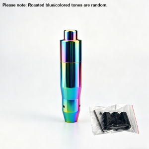 Automatic Shift Knob Metal Car Shifting Push Button Aluminum Shifter Lever Handle Long Stick Gear Head Fit Most Auto Transmissio
