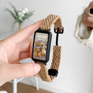 Huawei Band9 ใช้งานร่วมกับสร้อยข้อมือสไตล์ใหม่สําหรับ Band8/7 รุ่น Nfc กํามะหยี่สมาร์ทสายรัดข้อมือกีฬาสําหรับผู้ชายและผู้หญิง