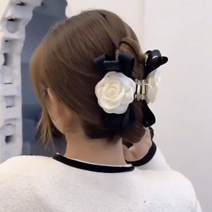 Penghantaran dari China [2025] a Korea Perangai Artistik Baharu a Kuno Klip Cakar Rambut Bunga Jala a Perancis Belakang Kepala Wanita Aksesori Rambut Cakar Rambut 3.1