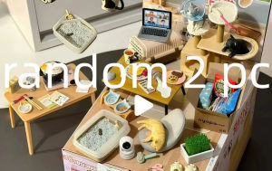 Bandai | Cat Daily Life Miniatures Dollhouse Decoration Playset Blind Box Kawaii Anime Action Figure Collect Ornaments Festival Gift