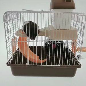 Large Size Hamster Cage House With Wheel Accessories Water Bottle For Hamster Home Castle Carrier