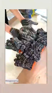 50PCS Makapal good quality Rubber gloves rubber gloves work gloves heavy-duty latex gloves for const Gardening Work Gloves Tire Rubber Labor Protection Gloves / Anti Slip Rubber Dipped Gloves Knitted Gloves & Rubber gloves Heavy Duty Construction Gloves