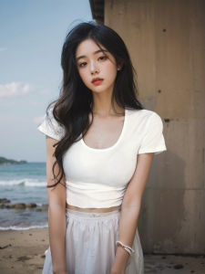 สลิมฟิต เสื้อยืดแขนสั้นไม่สมมาตร ผู้หญิง สไตล์ ฤดูร้อน ดีไซน์ Sensation เฉพาะกลุ่ม หลากหลาย เสื้อท่อนบน Pure Desire ลดน้ําหนัก