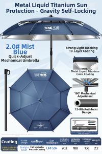 BENNUO | Sun Protection Anti-rotation Fishing Umbrella
