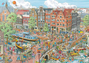 Amsterdam 500/1000/1200/2000PCS Jigsaw Puzzles Challenging Family Activity Game for Gameroom Bedroom Livingroom Party Gift