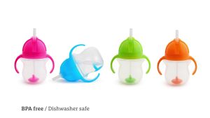 Munchkin Any Angle Weighted Straw Trainer Baby Cup  7oz / 10oz | Flexi Straw Cup Click Lock Botol Minum Air