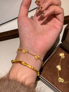 CAFFTI | Elegant Dazzling Ice Shard Golden Gourd Luxury Womens Bracelet