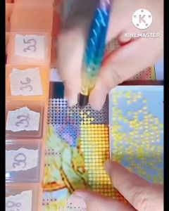 Tranh đính đá Chim công Vợ chồng tuyệt đẹp (về tự đính) DD9699