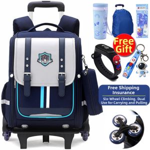 KABUYOUSI | Waterproof Detachable Pull-Along Backpack for School Boys