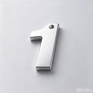 Stainless Steel Number Charms 0-9 Gold Silver Mini Pendant with Hole for Keychain DIY Jewelry House Tag