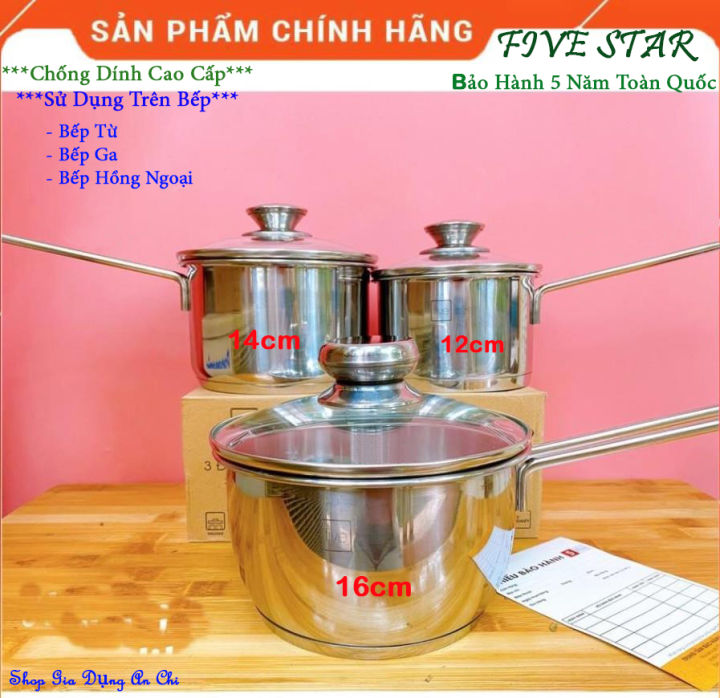 Nồi quánh bột nấu cháo cho bé chính hãng Five Star, Nồi nấu bột bếp từ, Nồi chống dính cao cấp