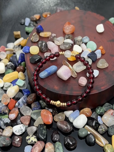6mm Natural Stone Beads Bracelet for Luck & Wealth - Energy Crystal Elastic Wristband