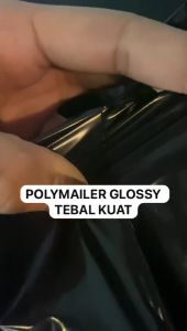 Plastik Polymailer Glossy Warna Hitam - Putih - Silver Uk 30X40 100 Pcs - Plastik Packing Tebal