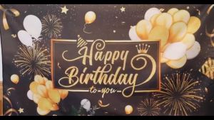 Happy Birthday Banner Backdrop for Birthday Banner Party Background Cloth Decoration First Birthday Photography Background Photo Banner Birthday Cake Party Supplies