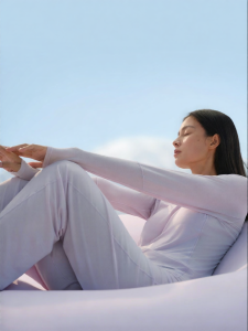 aTOUR PLANET | Deep Sleep Women Pajama Set with Bra Pads Long Sleeve Spring/Summer