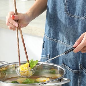 Vợt múc Topping trân châu vợt múc lẩu inox cán đỏ siêu bền siêu tiện lợi -Aeneas Shop