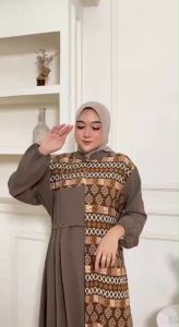Gamis lebaran 2025 terbaru premium mewah elegan dress crinkle airflow kekinian