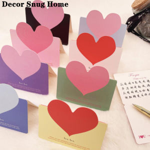 【Free Shipping】10pcs/pack Creative LOVE Heart Shaped Greeting Card Valentines Day Gift Card Wedding Invitation Romantic Thank You Card