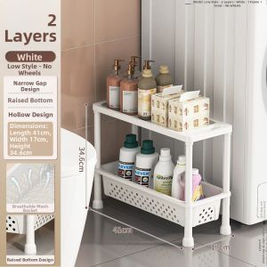 JIAJIESHI | Narrow Space Bath Storage Shelf Floor-standing