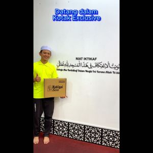 NIAT IKTIKAF DOA IKTIKAF 3D Khat Cantum Mahligai Seni Big Size Besar Islamic Wall Art Home Deco Wall Decoration Borderle