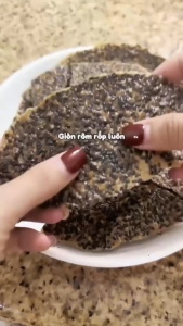 [20 CÁI NƯỚNG SẴN] Bánh Đa Mè Đen Nghệ An HÀNG LOẠI 1 - Bánh Đa Đô Lương Nghệ An Vừng Cốt Dừa Giòn Rụm - Bánh Khô Ruvask