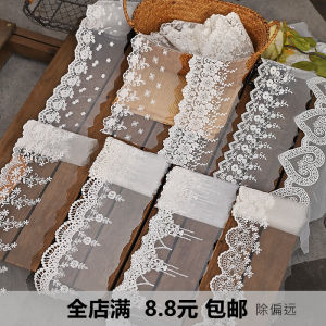 White Cotton Thread Embroidery Lace Trim Handmade DIY Clothing Sleeve Hem Childrens Wear Fabric Material Skirt Bottoming