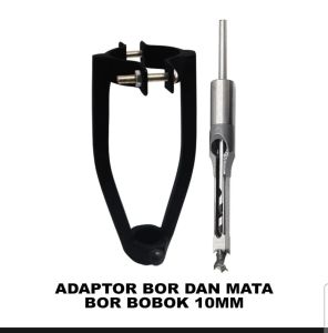 Dudukan bor bobok Adaptor bor dan mata bor 10mm bor bobok kayu bahan kuat