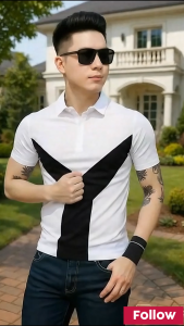 Áo phông Áo Phông Nam cộc tay phong cách trẻ trung sang trọng lịch lãm hiện đại 2 màu chủ đạo đen và trắng h20