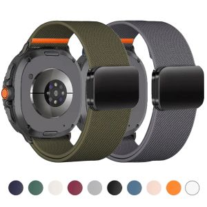 Magnetic Buckle straps For Samsung Galaxy Watch 8 40mm 44mm Nylon Coorea Bracelet For Samsung Galaxy Watch 8 Classic 46mm Strap