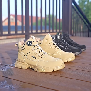 SINDBAB Safety Shoes Sport Men Waterproof Breathable Safety Boots Men Anti Smashing Kasut Safety Boot Kulit