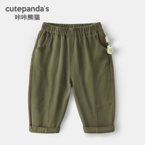 Baby Boys Girls Casual Trousers Korean Style Woven Long Pants Spring Autumn Seasonal Childrens All-Match Lightweight Elastic Fiber