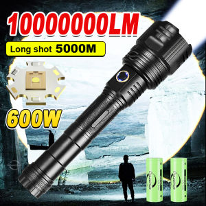 LED flashlight 1000000 lumens torchlight powerful Flash Light Zoomable flashlight Tactical Lantern Long range flashlight rechargeable heavyduty original USB 600W torch light powerful japan original 26650 rechargeable battery flashlight super bright touch - Lazada