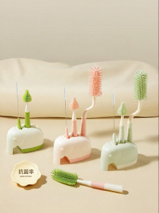 Usbettas | Baby Bottle and Nipple Cleaning Brush Set with Silicone Brush