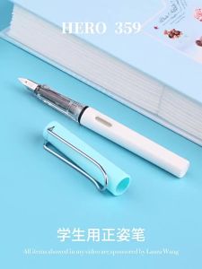 HERO | Bút Máy Hero 359 Trong Suốt Màu Trơn Thiết Kế Thời Trang Thanh Lịch Ngòi Thép Không Gỉ Cao Cấp Dành Cho Văn Phòng Kinh Doanh Viết Lách
