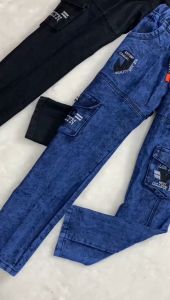 celana denim cargo panjang anak laki laki usia 7 tahun sampai 12 tahun