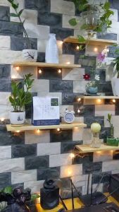 1 thanh kệ gỗ treo tường kệ gỗ thông tự nhiên kích thước 40x15CM