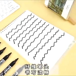 1PC Marking Pen Thick-Headed Large-Capacity Office School Stationery Color marker black red blue Professional Marking Pen/Quick-Drying Waterproof Pens/Double End Fine Thick Tip Marker wholesale set