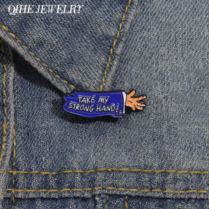 Horror Movie Halloween Brooch Enamel Pins Take My Strong Hand Brooches Backpack Lapel Badge Jewelry Accessories Gift for Friends