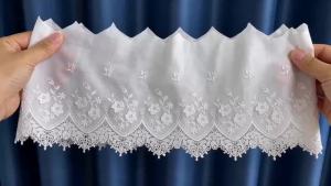 25cm 1Yard 3D Floral Embroidered Lace DIY Dress Edge Trim Home Textile Clothing Decoration Accessories