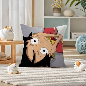 Bandai | One Piece Blackbeard Marshall Teach Anime Plush Pillow Cover Soft Short Plush Cushion Cover For Sofa Bedroom Home Decor Gift
