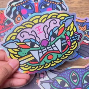 สติกเกอร์มงคล : Mythical Creatures Collection - สิงโตคาบดาบ แมงสี่หูห้าตา พระราหู พระแม่กาลี ท้าวเวสสุวรรณ พระแม่ลักษมี