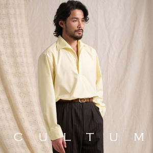 Cultum Mens Modal Shirt Half Open Collar Ice Sensation Ultra Fine Fiber Loose Fit Business Gentleman Breathable Summer Shirt