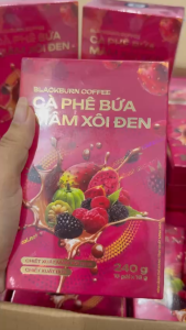 [Giảm Mạnh] Cà Phê Bứa Mâm Xôi Đen 15 gói Hòa Tan Chính Hãng Logo phản quang