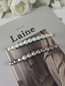 ต่างหูประดับมุกน้ำจืดสไตล์บาร็อคทำมือ ต่างหูยางยืดสไตล์นางฟ้าฝรั่งเศส ต่างหูแฟชั่นใหม่ ต่างหูแบบท่อสำหรับตกแต่งผม