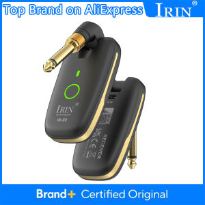 IN-80 Guitar Wireless System Transmitter Receiver Built-in Rechargeable Wireless Guitar Transmitter for Electric Guitar/Bass