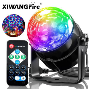 7 Colors Strobe Light Sound Activated Stage With Remote Control Disco Ball Lamps For Home Room Parties Kids Birthday Wedding Bar
